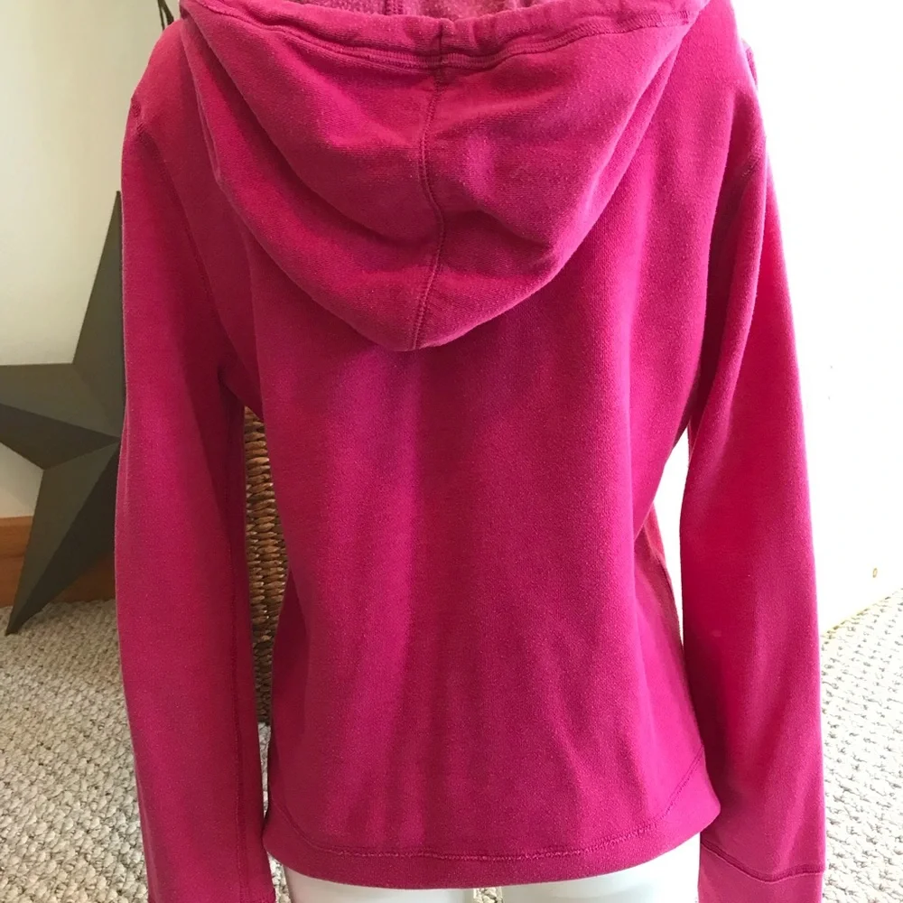 Women’s Hooded Sweatshirt Hot Pink - Picture 4 of 9